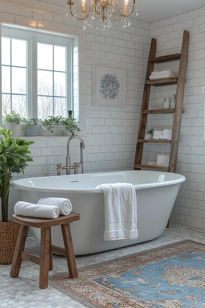 Boho Spa-Inspired Bathroom Oasis
