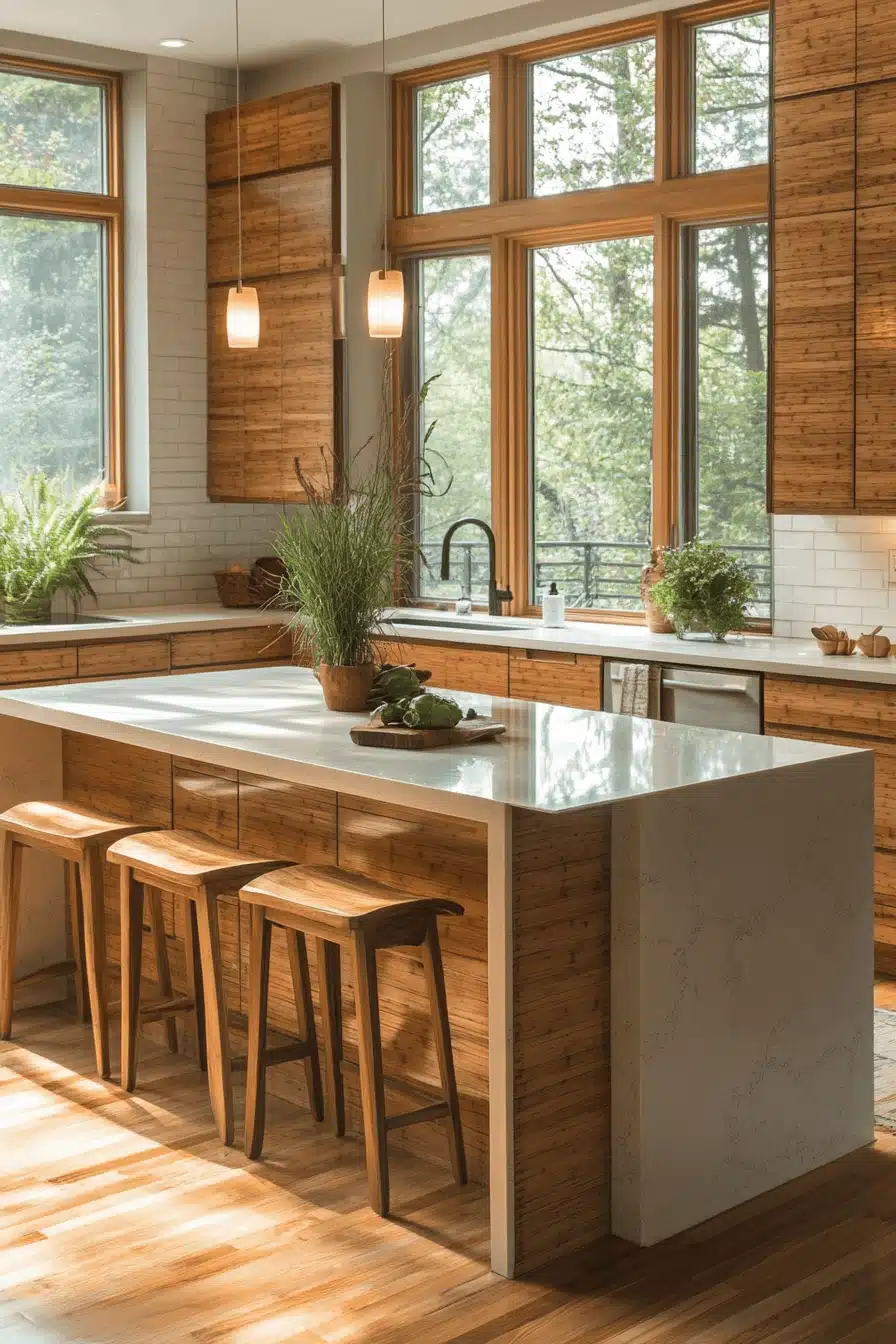 bamboo kitchen island