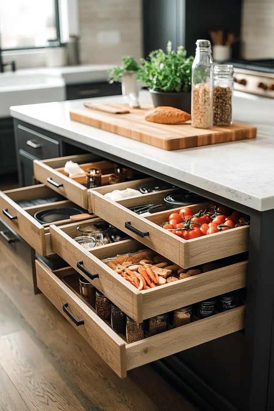 kitchen island with storage