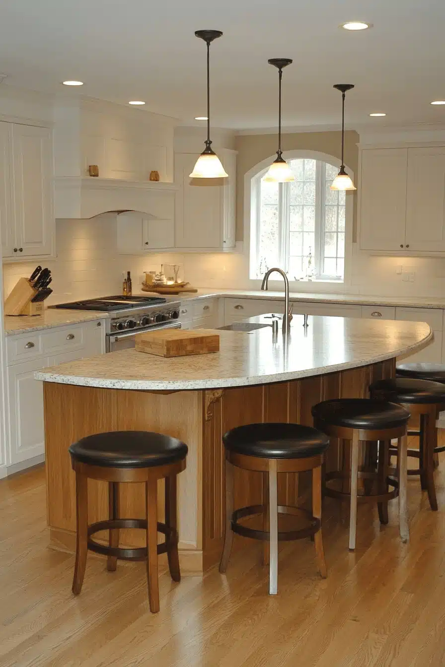 peninsula kitchen island