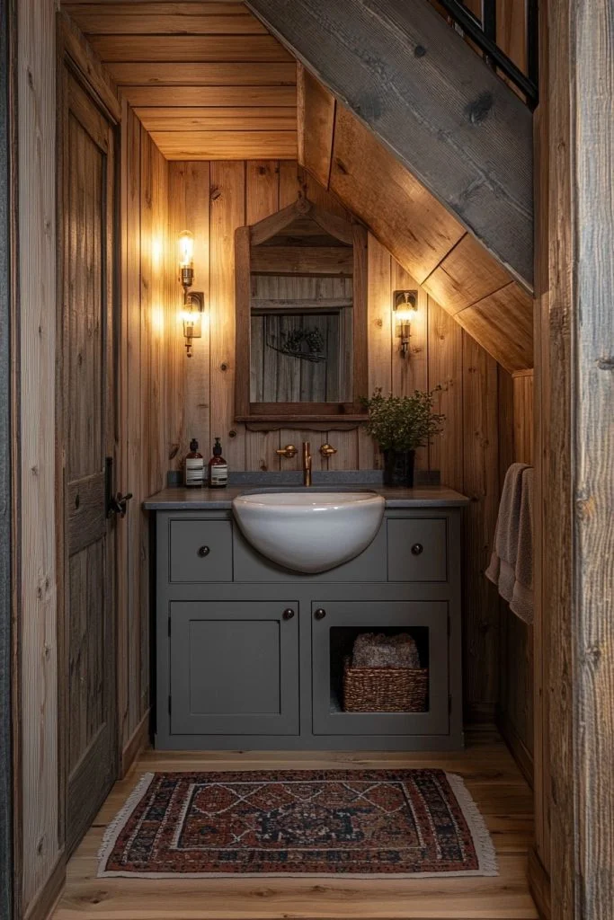 Under-Stair Bathroom Nook