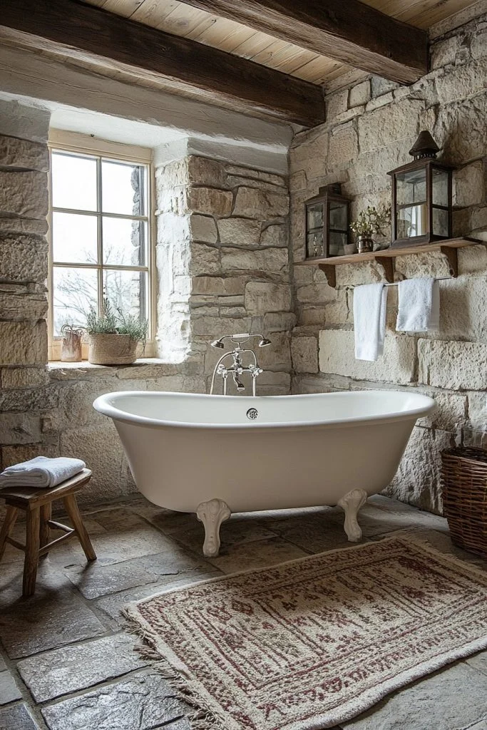Rustic Bathtub Retreat