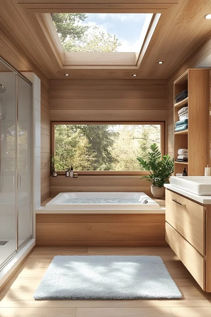 Skylit Clear Sky Bathroom