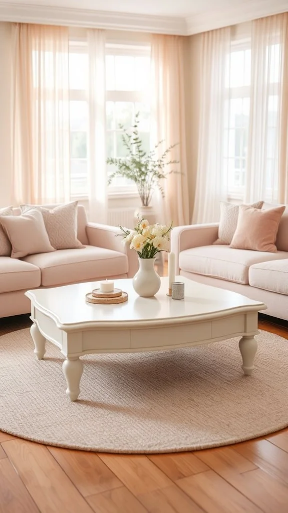 stylish cream coffee tables