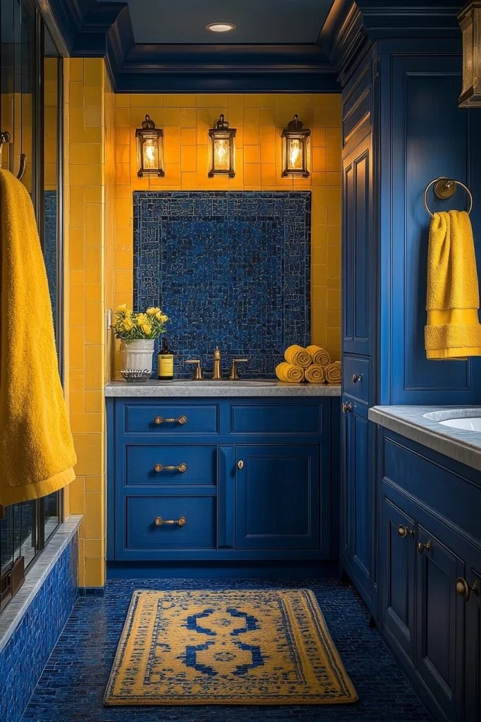 Luxurious Gold and Rich Blue