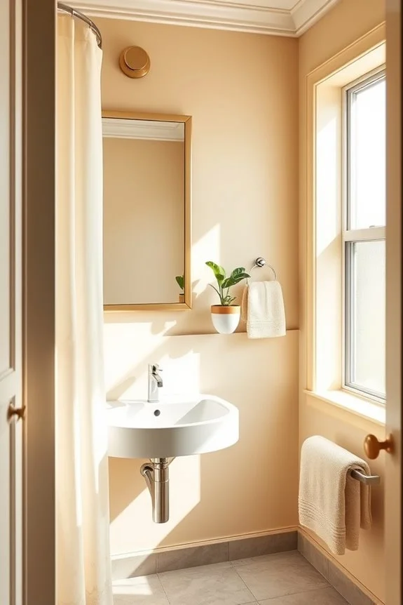 cheerful calming bathroom colors