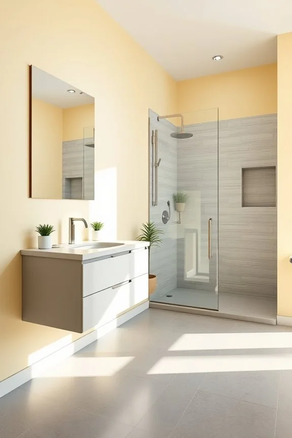 bright cheerful bathroom decor