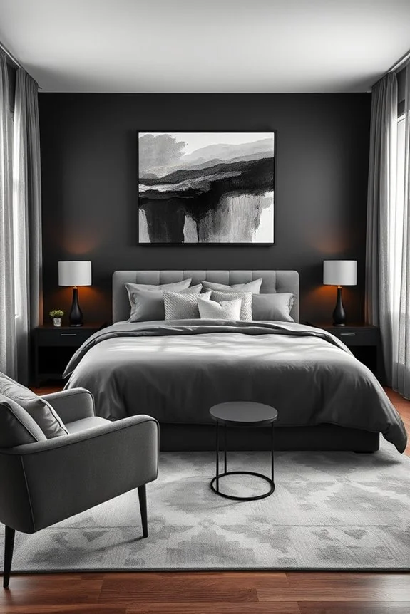 dramatic dark grey elegance