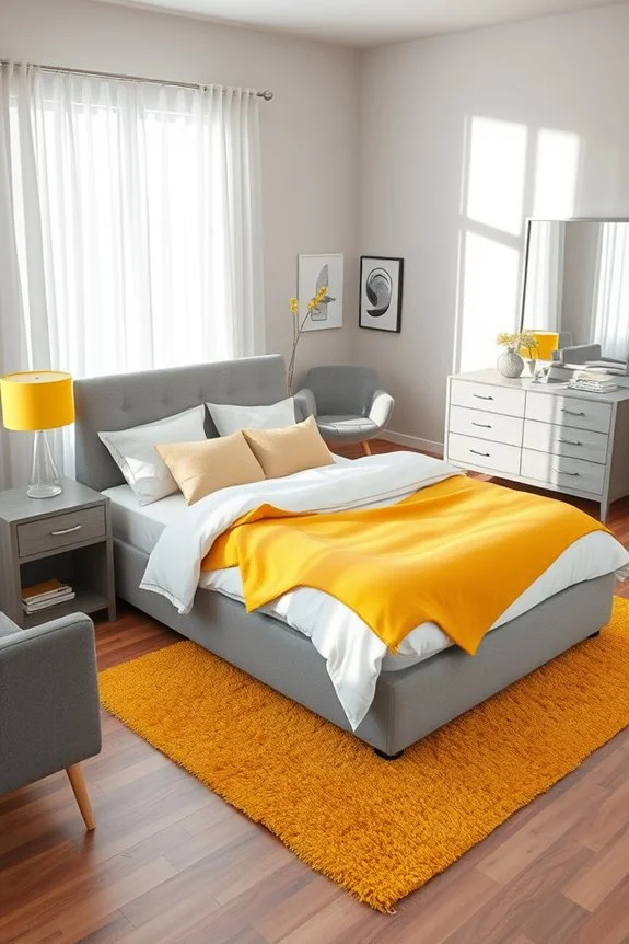 playful grey vibrant yellow