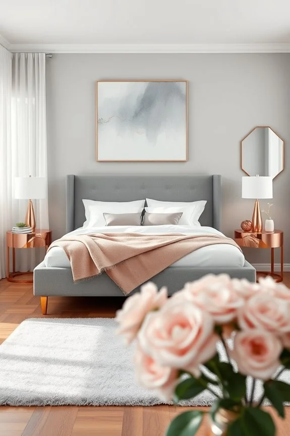 rose gold grey elegance