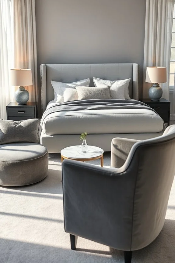 bold grey furniture accents