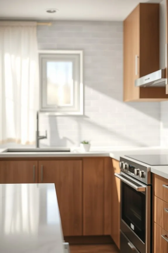 neutral tone kitchen backsplash