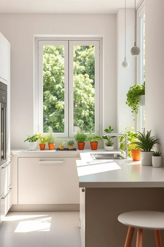 herb garden in window