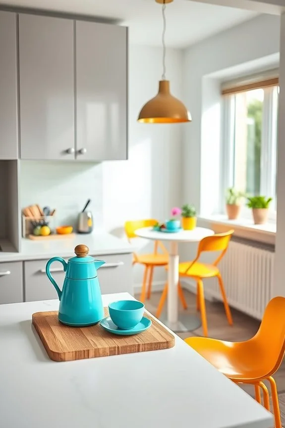 vibrant kitchen color accents