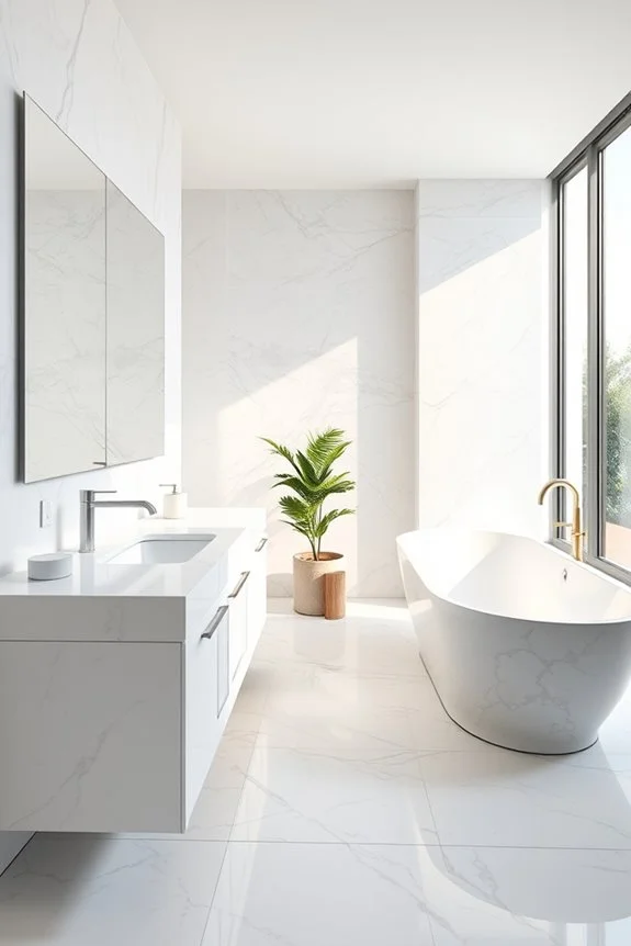 minimalist marble bathroom design