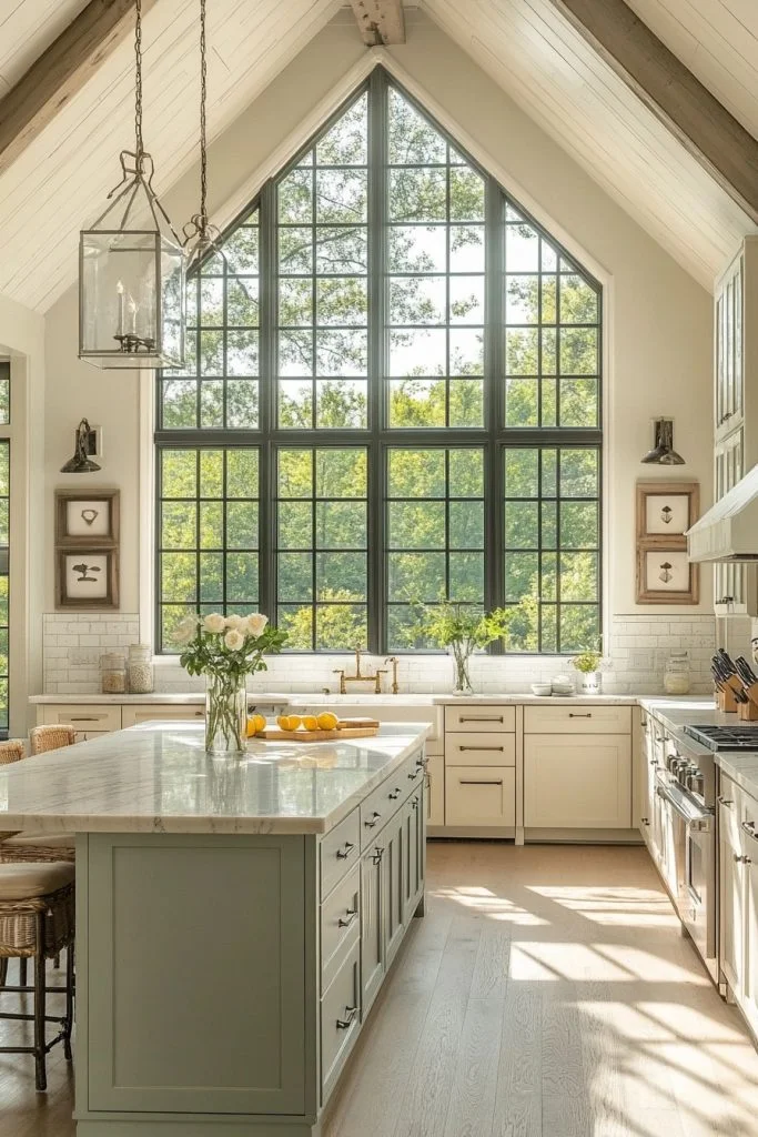 Bright and Airy Barndominium Kitchen