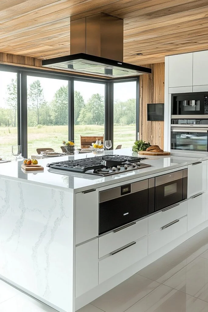 Clean Lines Barndominium Kitchen