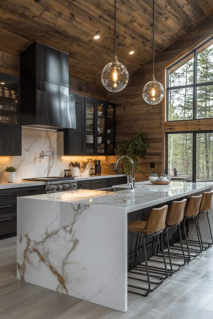 Ultra-Modern Barndominium Kitchen
