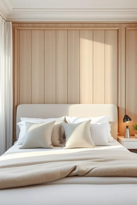 paneled headboard wall design