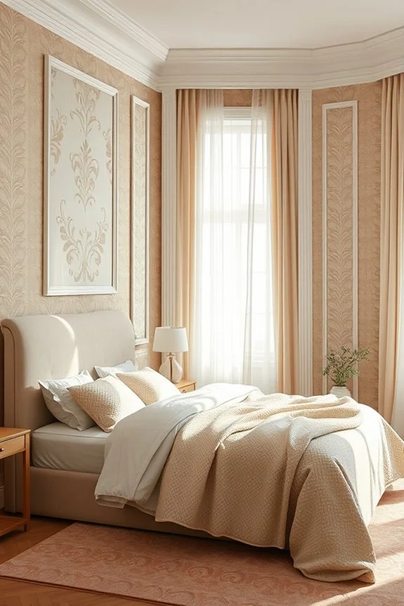 stylish framed wallpaper panels