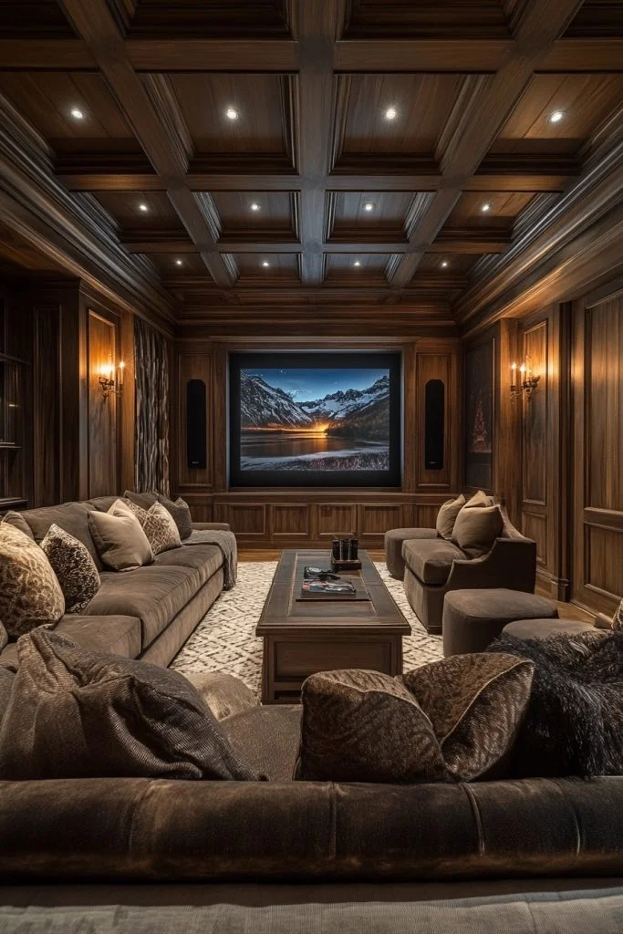 Victorian-Inspired Media Room