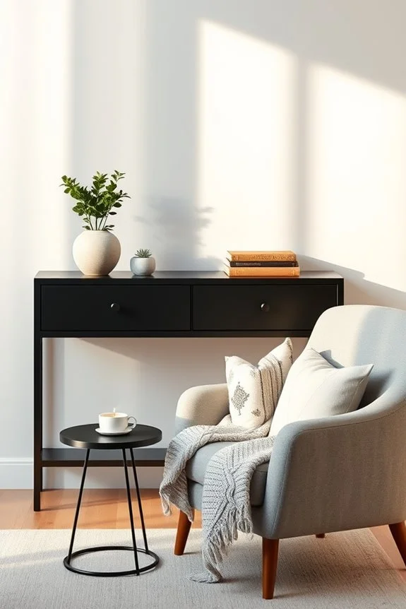 cozy reading nook setup