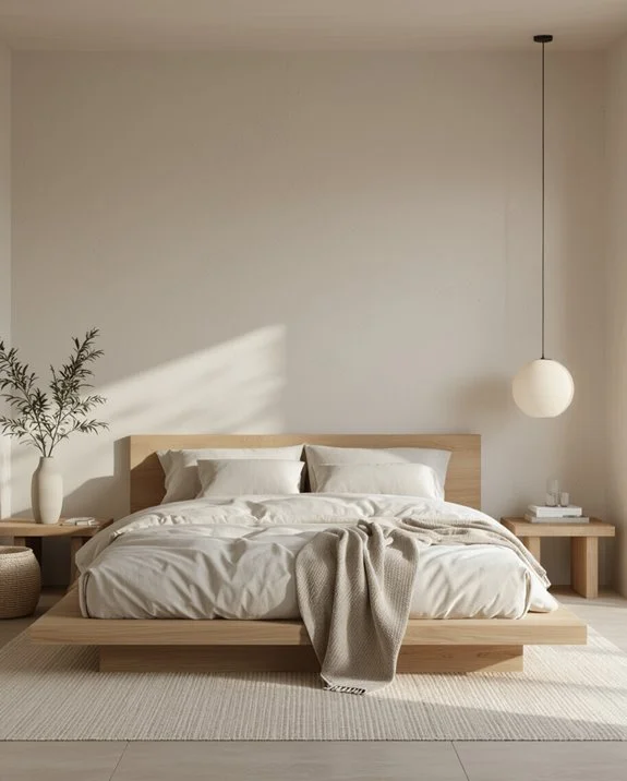 serene japandi bedroom design