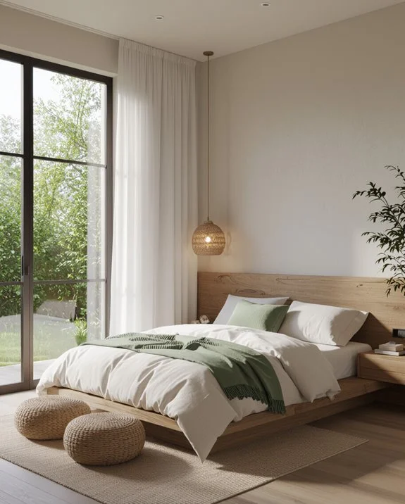 nature inspired calming bedroom decor
