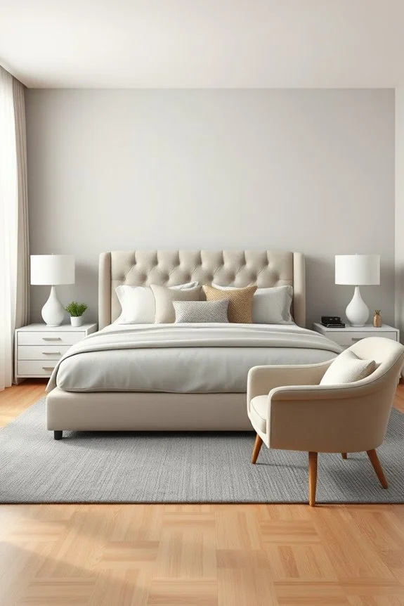 monochromatic bedroom design elegance