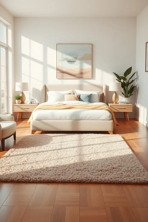 cozy rugs enhance bedrooms
