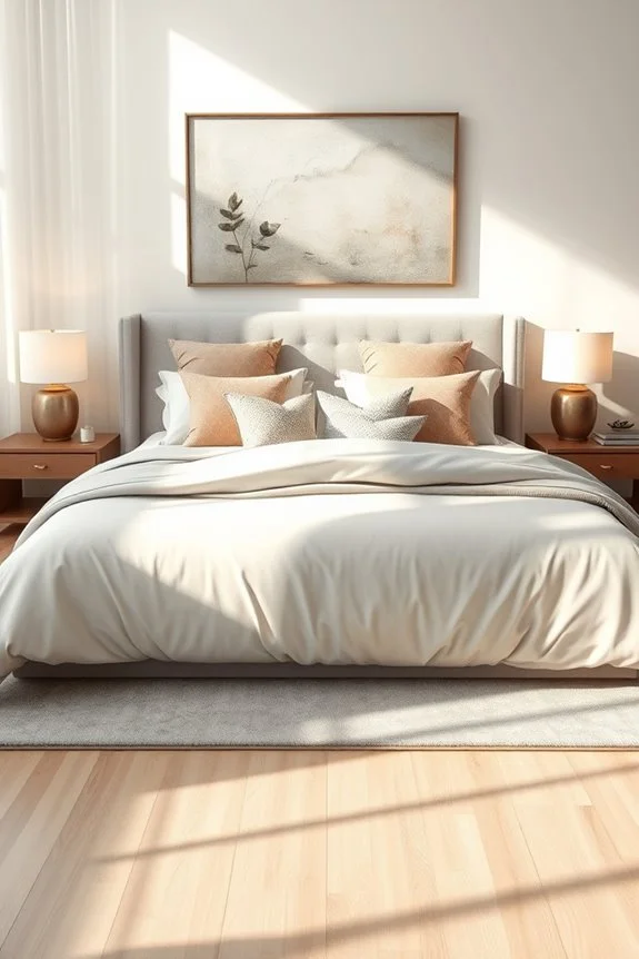 layered decorative pillow arrangements