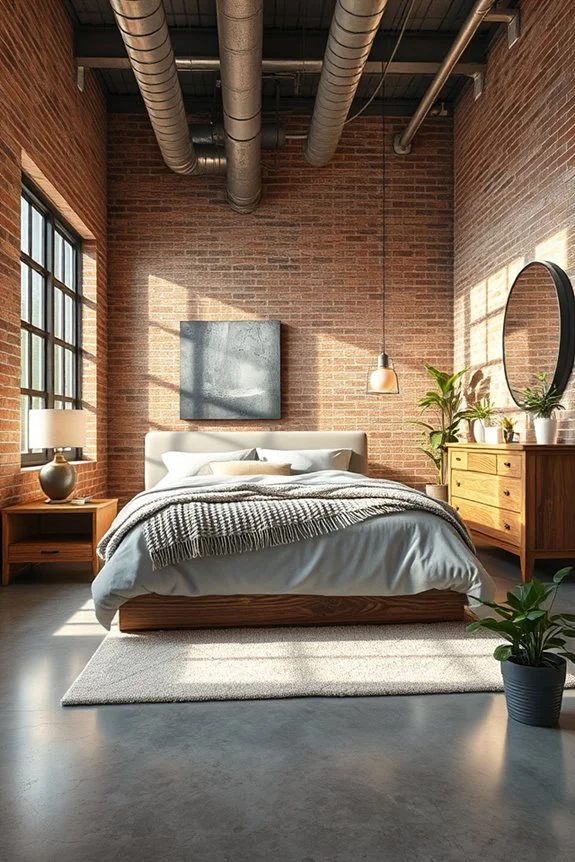 industrial chic bedroom design