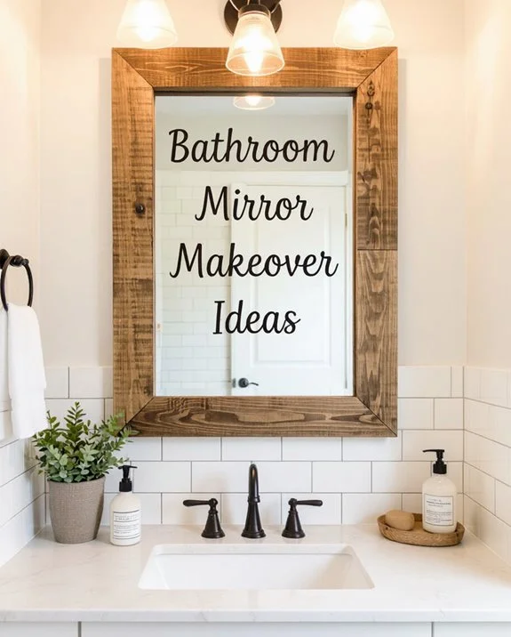 rustic mirror frame diy