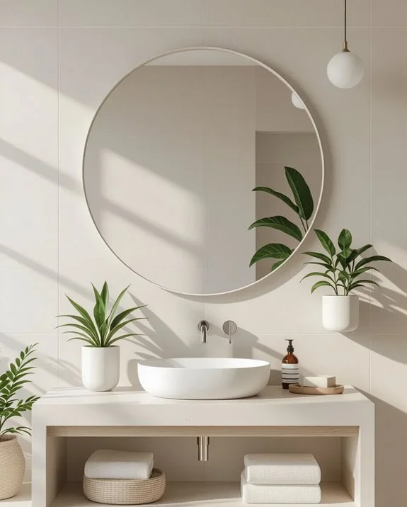 mirror and planter integration