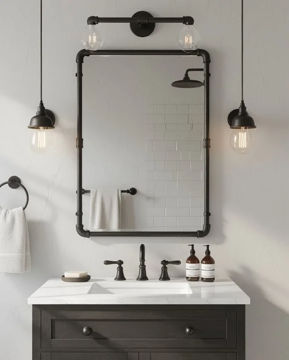 industrial metal piping frame