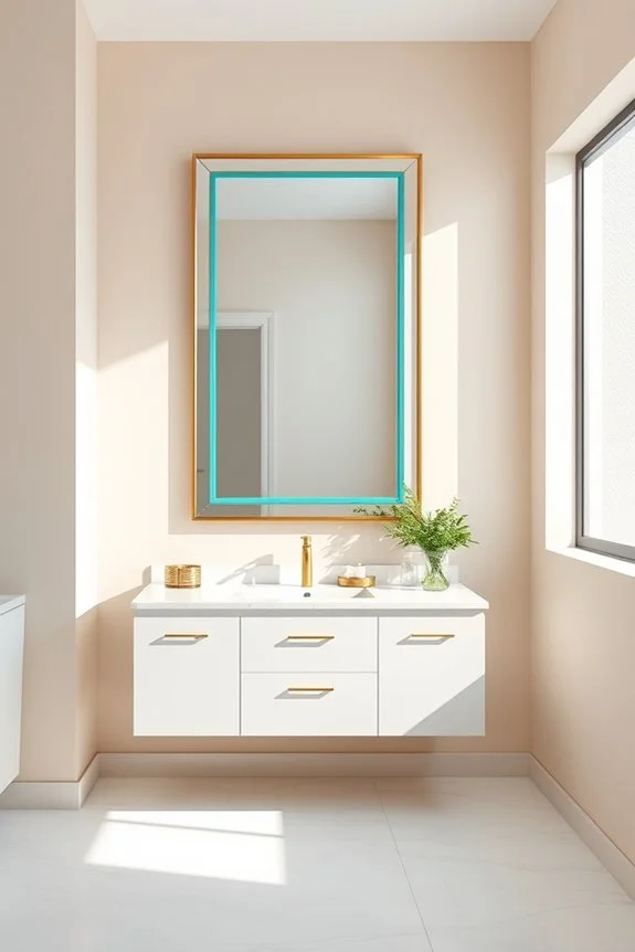 bold colorful bathroom makeover