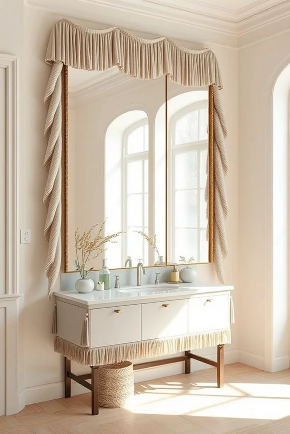 fringed fabric trim makeover