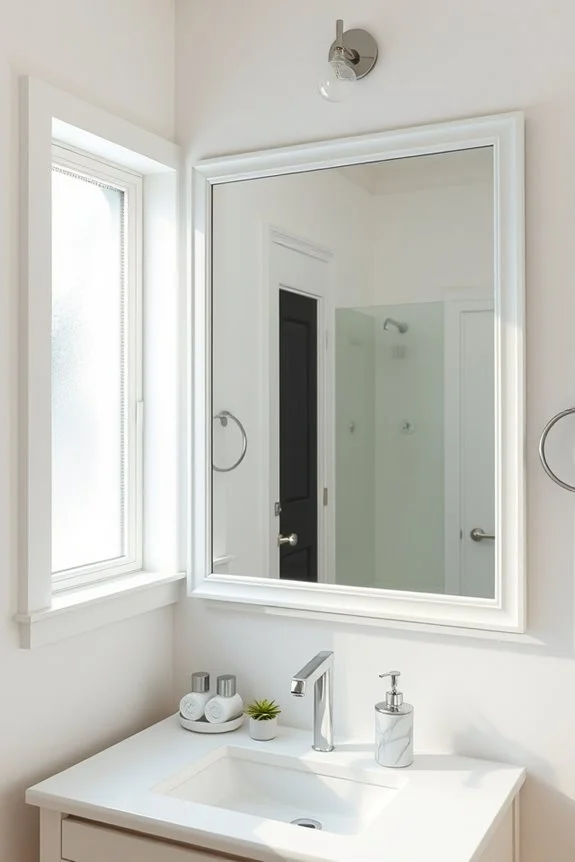 chalkboard mirror frame makeover