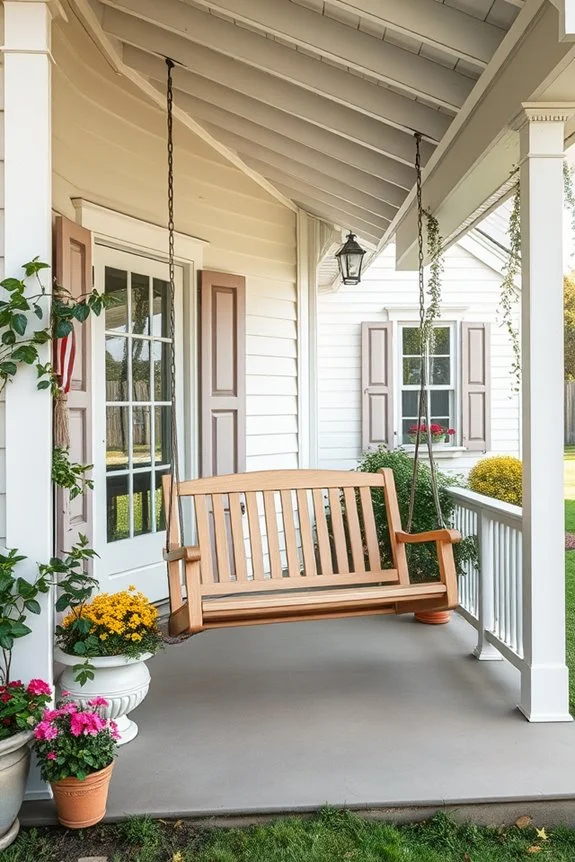 cozy front porch swing