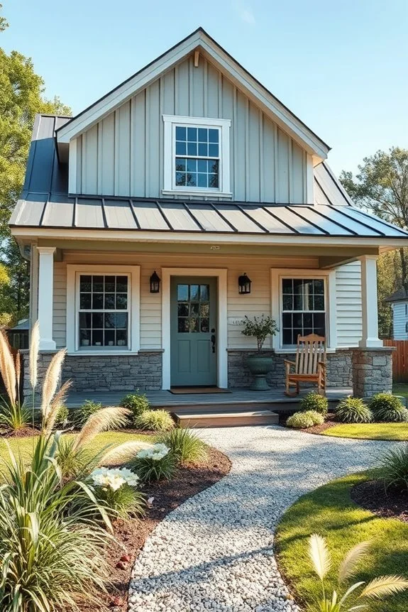 mixing textures enhances curb appeal