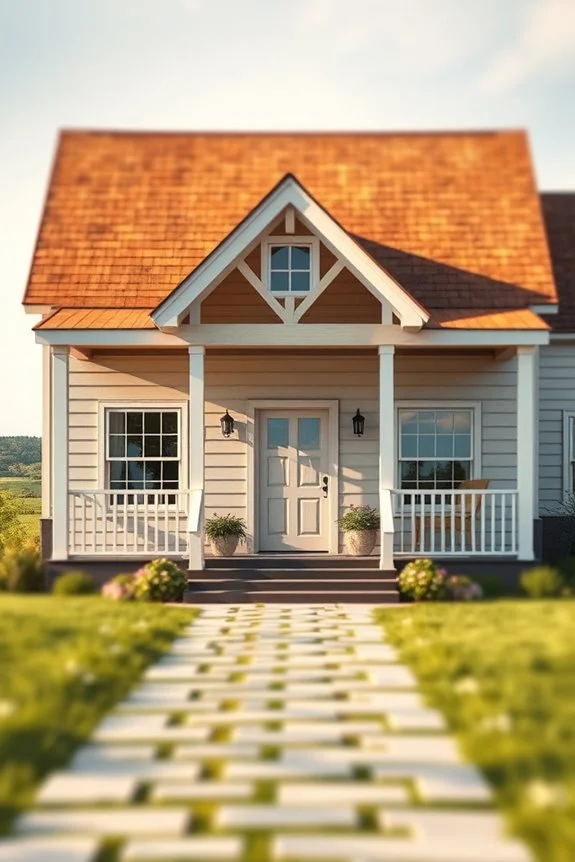 gabled roof enhances charm