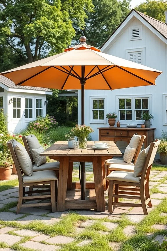 charming outdoor dining space