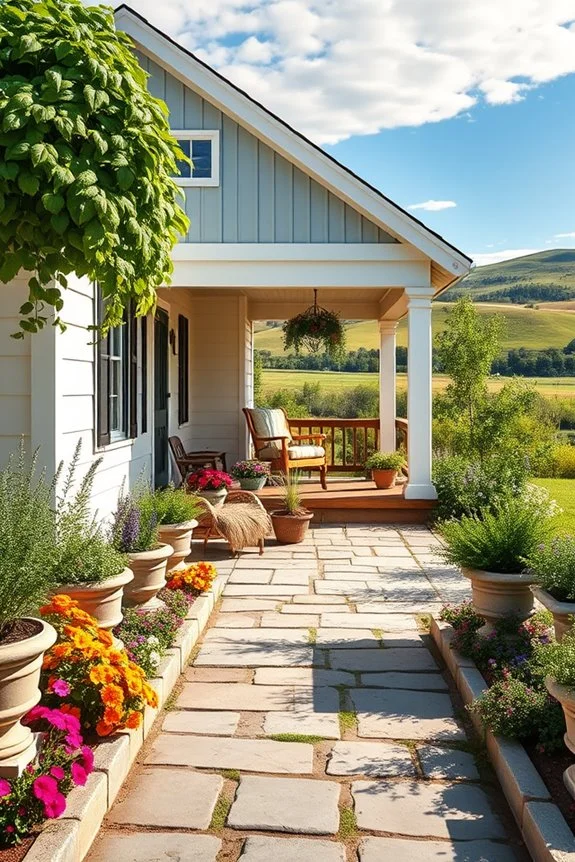 herb planters enhance farmhouse charm