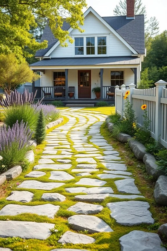 rustic stone pathway design