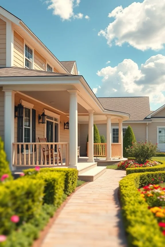 charming wrap around porch design