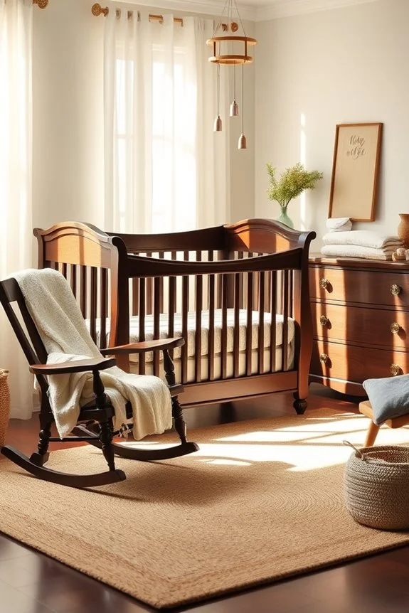 elegant dark wood cribs