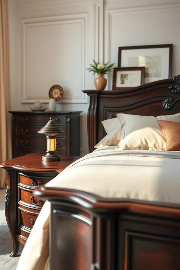 elegant dark wood night light