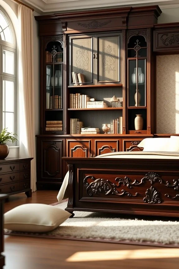 elegant dark wood storage