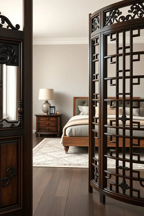 elegant dark wood dividers