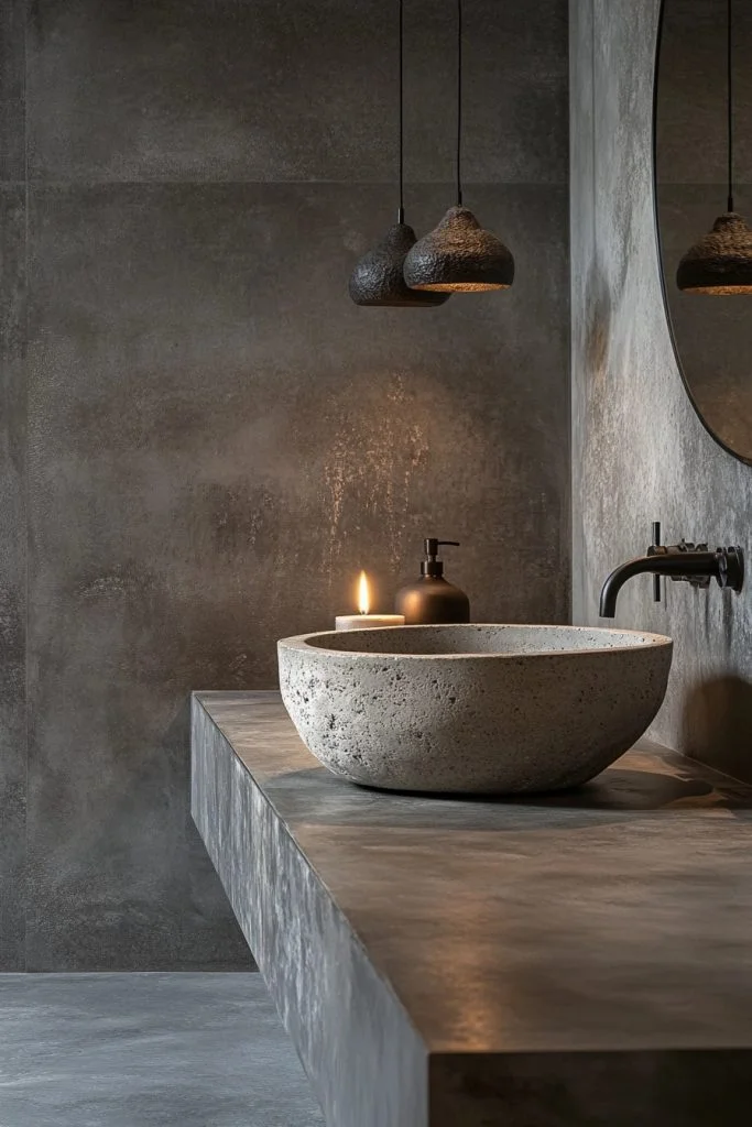 Polished Concrete Loft Bathroom